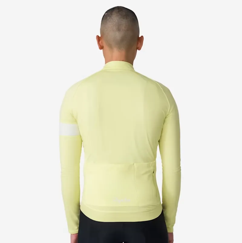 Rapha Men's Long Sleeve Core Jersey Lime Green/White-2